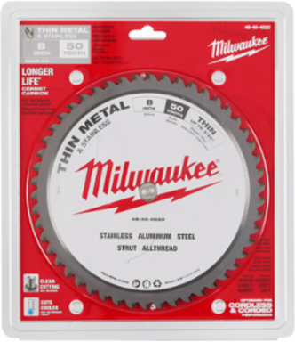 8 Inch Cermet Tipped Circular Saw Blade, 50 Teeth, Metal Cutting