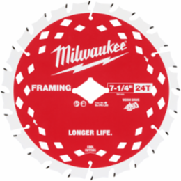 7-1/4 Inch 24T Worm Drive Framing Circular Saw Blade, Steel, 0.625 Inch Arbor