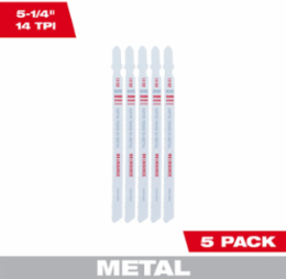 5-1/4 Inch 14 TPI T-Shank Bi-Metal Jig Saw Blades (5 Pack)