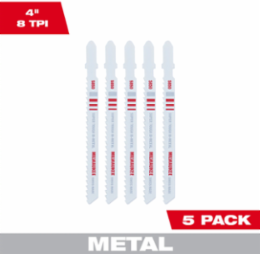 4 Inch 8 TPI Bi-Metal T-Shank Jig Saw Blades (5 Pack)