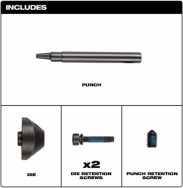 M12 FUEL 16 Ga Nibbler Punch & Die Set, Compatible with 18 Ga Stainless Steel
