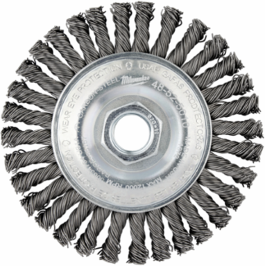 4 Inch Carbon Steel Stringer Bead Wheel, Arbor Size 0.625 Inch, 12000 RPM