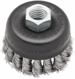 3 Inch Stainless Steel Knotted Wire Cup Brush, Arbor 0.625 Inch, Extra Coarse