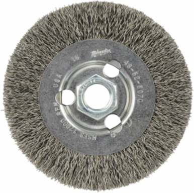 4 Inch Radial Crimped Wire Wheel - Carbon Steel, Coarse, 12000 RPM