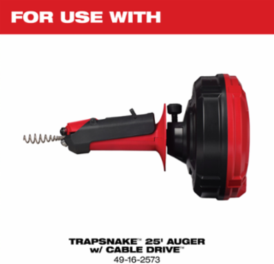 TRAPSNAKETM 1/4" x 25' Drop Head Replacement Cable, Steel Construction