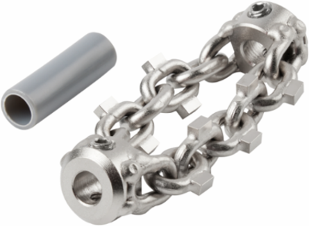 2 Inch Carbide Chain Knocker for 5/16 Inch Chain Snake Cable, Grease Cutter