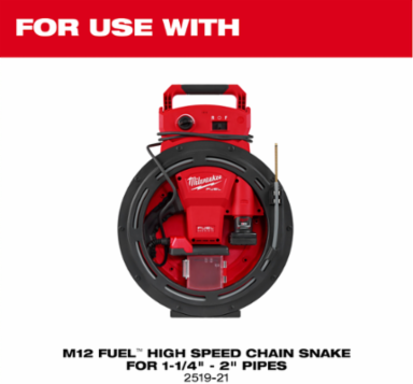 Grease Penetrating Head for 1/4" Chain Snake Cable