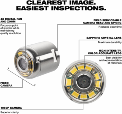16mm Replacement Camera Head Kit for M12™ 65’ Ultra Flex Compact Inspection Camera