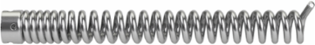 Flexible Straight Auger for 2"-2-1/2" Pipes, Steel, 1.8 Inch Width