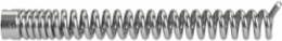 Flexible Straight Auger for 2"-2-1/2" Pipes, Steel, 1.8 Inch Width