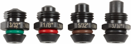 M12 Rivet Tool Retainment Nose Pieces 4PK, Fits 3/32 to 3/16 Inch Rivets