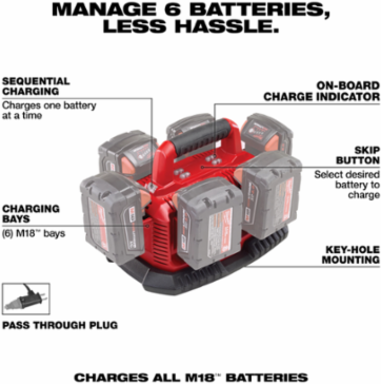 M18™ Six Pack Sequential Charger