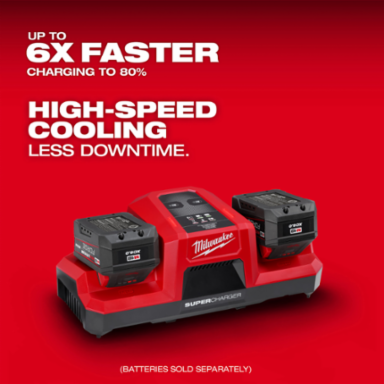 M18™ Dual Bay Super Charger, 6X Faster, Charges 2 Batteries at Once