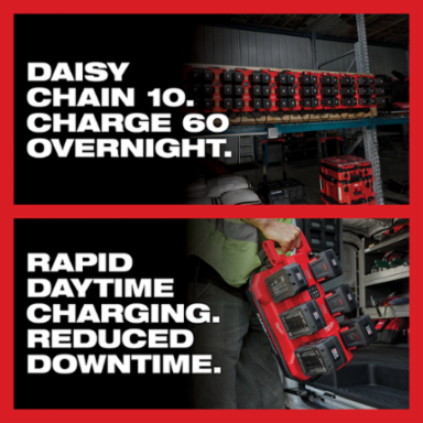 M18™ Six Bay Daisy Chain Rapid Charger w/ PACKOUT™ Compatibility