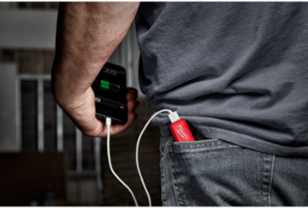 REDLITHIUMTM USB Charger & Portable Power Source, 3.875 Inch, Charges Mobile Devices