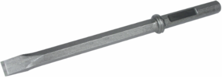 20 Inch Narrow Chisel with 1-1/8 Inch Hex Shank, Alloy Steel Material