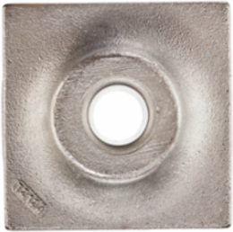 1-1/8 Inch Hex Tamper Plate 6 Inch x 6 Inch, Forged High Grade Steel