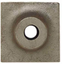 1-1/8 Inch Hex 8 Inch x 8 Inch Steel Tamper Plate