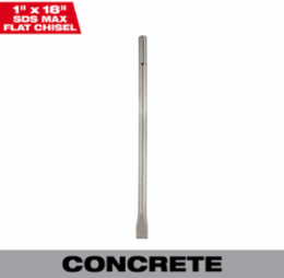 SDS-Max 18 Inch Flat Chisel - Forged Steel for Demolition & Chipping
