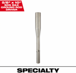 SDS-Max Ground Rod Driver 5/8 Inch x 10 Inch, Steel Construction