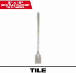 SDS Max SLEDGETM 2 Inch Tile Chisel, 15 Inch Length, High Speed Steel