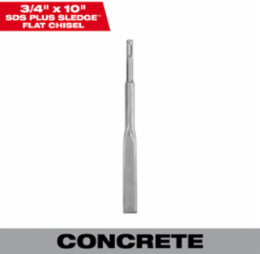 SDS Plus SLEDGE™ 3/4 Inch x 10 Inch Flat Steel Chisel