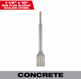 SDS Plus SLEDGE™ 1-1/2 Inch Scaling Chisel, 10 Inch Length, High Speed Steel