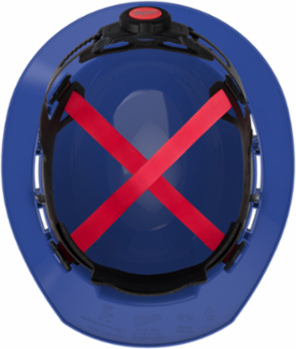 Blue Full Brim Hard Hat with 4-Point Suspension, ANSI Type 1 Class E