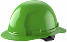 Green Full Brim Hard Hat with 4pt Ratcheting Suspension, Type 1 Class E