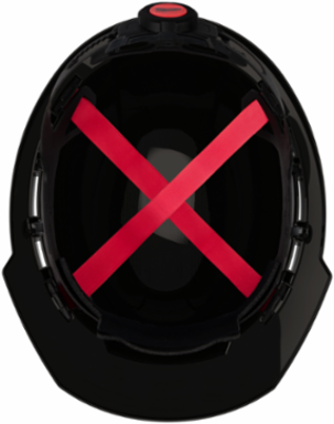 Black Front Brim Hard Hat Type 1 Class E with Adjustable Fit and BOLTTM Accessories