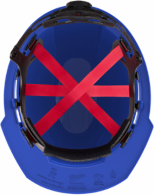 Blue Front Brim Hard Hat, Type 1 Class E, 6-Point Suspension, HDPE