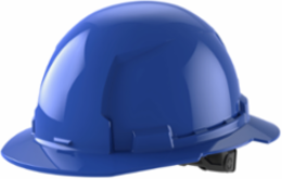 Blue Full Brim Hard Hat, Type 1 Class E, 6-Point Ratcheting Suspension