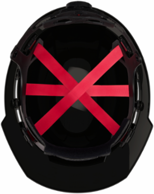 Black Front Brim Hard Hat, Type 1 Class E, HDPE, 6-Point Suspension