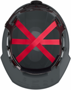 Gray Front Brim Hard Hat - Type 1, Class E, Adjustable Fit, HDPE Material