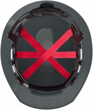 Gray Full Brim Hard Hat with 6-Point Suspension, Type 1 Class E, HDPE Material