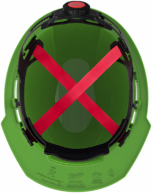 Green Vented Hard Hat, Adjustable Fit, Type 1 Class C, HDPE Material