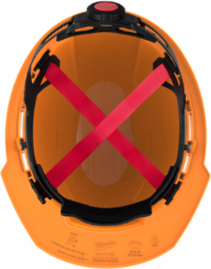 Orange Vented Hard Hat, Class C, Adjustable Fit, HDPE, BOLTTM Accessory Compatible
