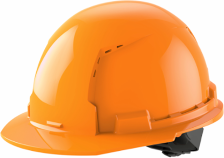 Orange Vented Hard Hat, Class C, Adjustable Fit, HDPE, BOLTTM Accessory Compatible