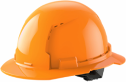 Orange Full Brim Vented Hard Hat, Type 1 Class C, Impact Resistant, HDPE