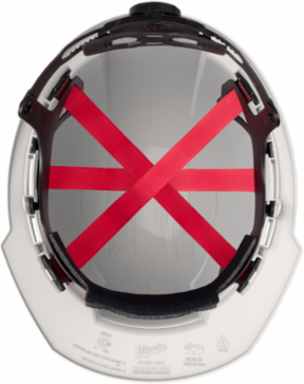 White Front Brim Vented Hard Hat with 6-Point Ratcheting Suspension, Type 1 Class C