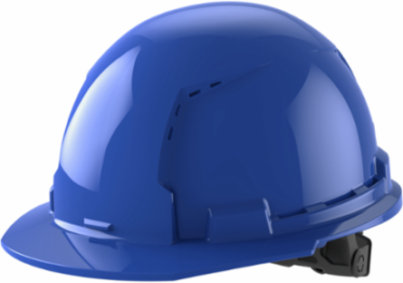Blue Vented Hard Hat with 6-Point Suspension, Type 1 Class C, Impact Resistant