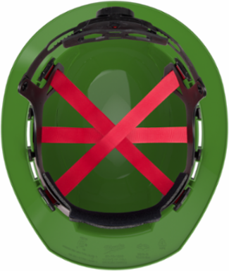 Green Full Brim Vented Hard Hat, 6-Point Suspension, Type 1 Class C