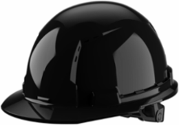 Black Vented Hard Hat, Adjustable Fit, ANSI Class C, HDPE Material
