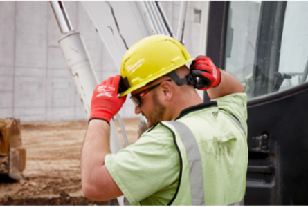 Orange Vented Hard Hat with 6pt Ratcheting Suspension, ANSI Class C