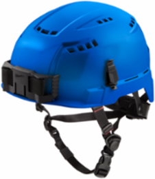 Blue Vented Safety Helmet, Type 2 Class C, Impact Resistant, Adjustable Fit