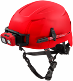 Red Type 2 Class E Safety Helmet, Impact Resistant, Adjustable Fit