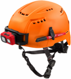 Orange Vented Safety Helmet, Type 2 Class C, Adjustable Fit, ANSI Certified