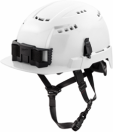 White Front Brim Vented Safety Helmet - Type 2 Class C, Adjustable Fit