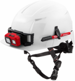White Front Brim Safety Helmet, Type 2 Class E, Adjustable Fit, LEXAN™ Material