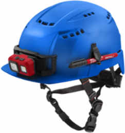 Blue Front Brim Vented Safety Helmet, Adjustable Fit, Type 2 Class C